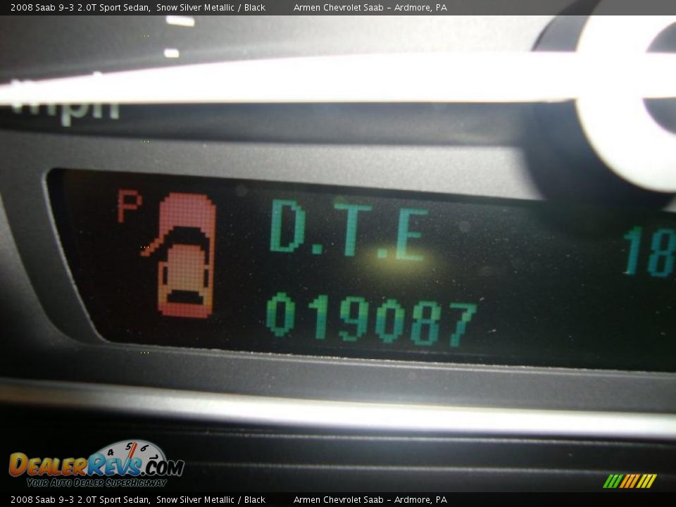 2008 Saab 9-3 2.0T Sport Sedan Snow Silver Metallic / Black Photo #34