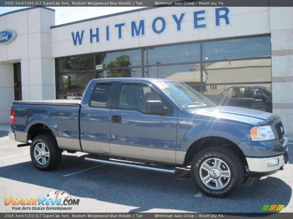 2005 Ford F150 XLT SuperCab 4x4 Medium Wedgewood Blue Metallic / Tan Photo #1