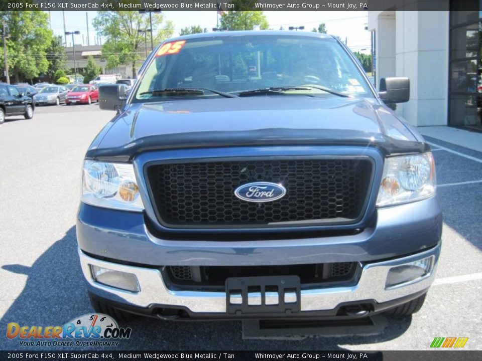 2005 Ford F150 XLT SuperCab 4x4 Medium Wedgewood Blue Metallic / Tan Photo #2