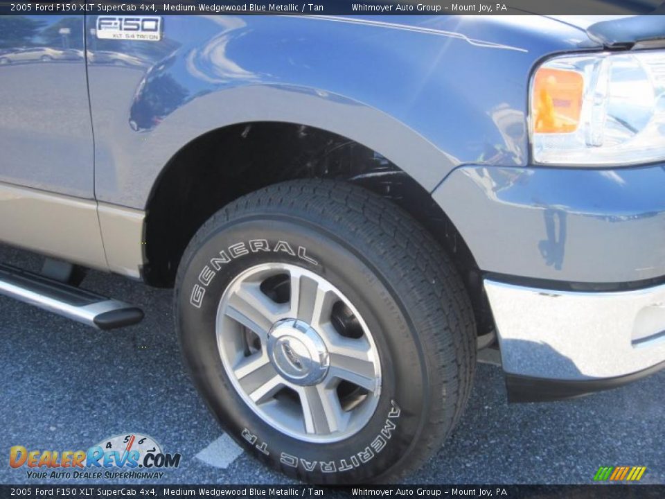 2005 Ford F150 XLT SuperCab 4x4 Medium Wedgewood Blue Metallic / Tan Photo #4