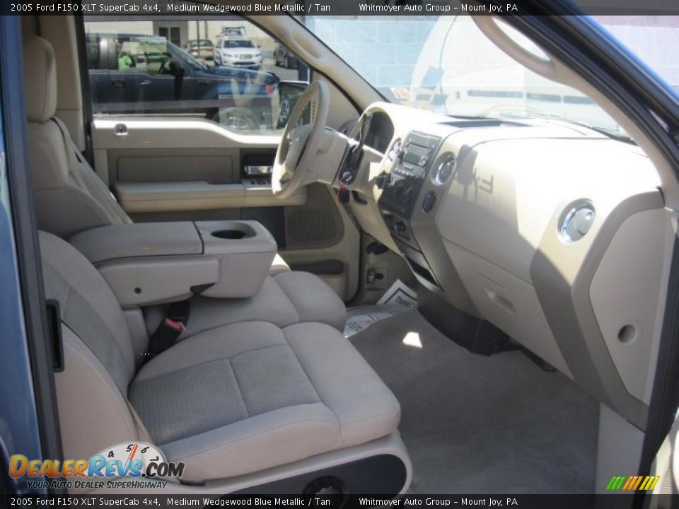 2005 Ford F150 XLT SuperCab 4x4 Medium Wedgewood Blue Metallic / Tan Photo #5