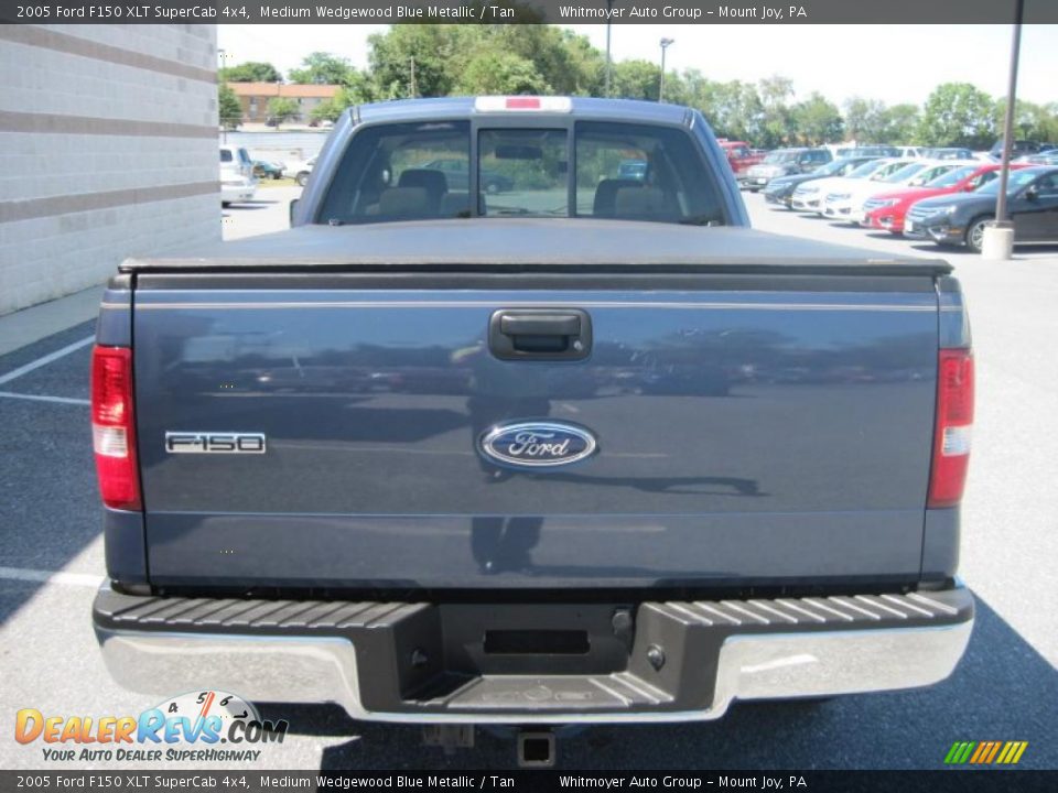 2005 Ford F150 XLT SuperCab 4x4 Medium Wedgewood Blue Metallic / Tan Photo #8
