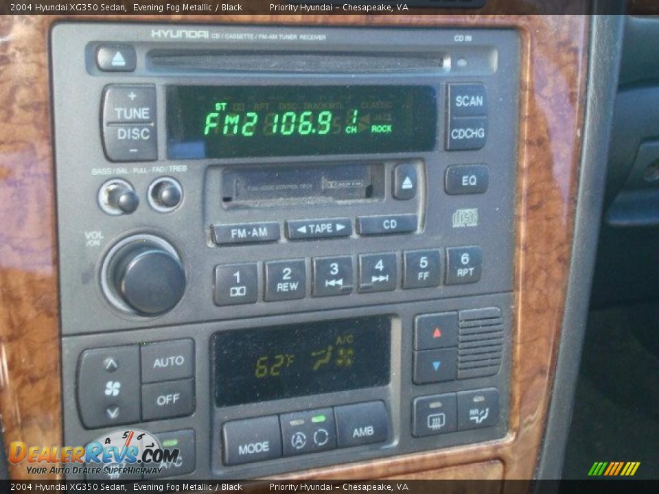 2004 Hyundai XG350 Sedan Evening Fog Metallic / Black Photo #12
