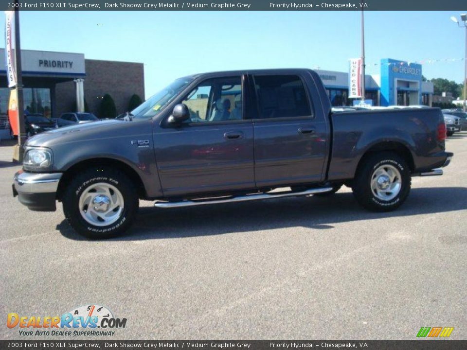 2003 Ford F150 XLT SuperCrew Dark Shadow Grey Metallic / Medium Graphite Grey Photo #3