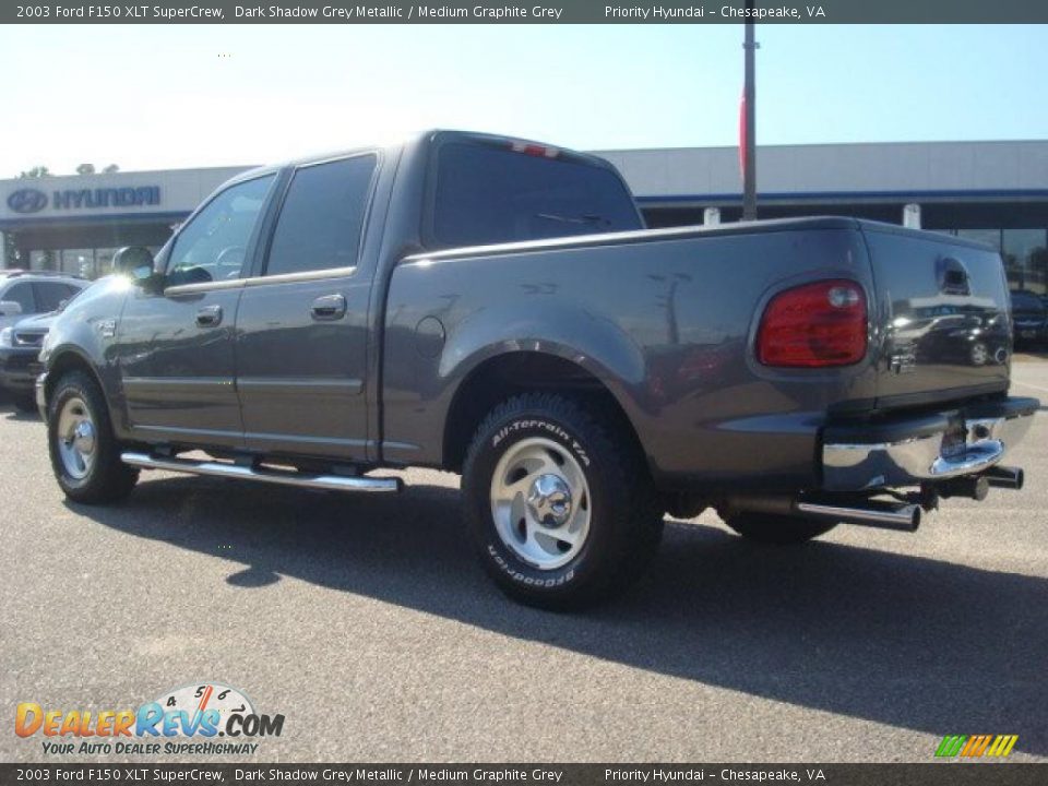 2003 Ford F150 XLT SuperCrew Dark Shadow Grey Metallic / Medium Graphite Grey Photo #4