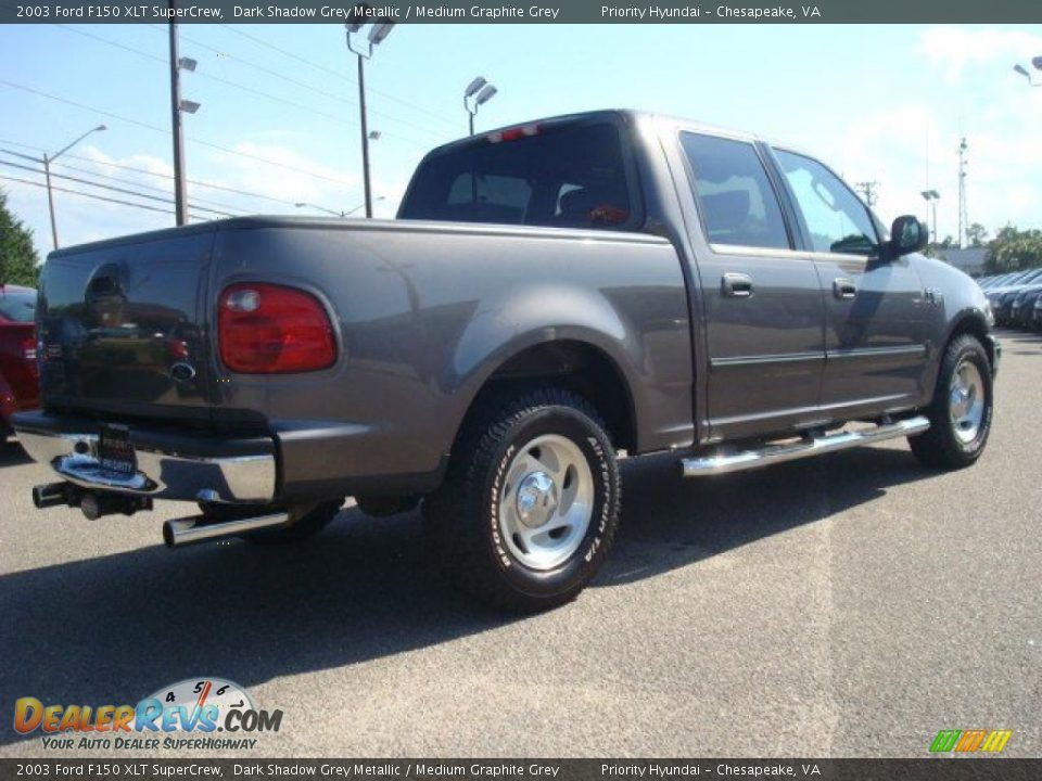 2003 Ford F150 XLT SuperCrew Dark Shadow Grey Metallic / Medium Graphite Grey Photo #5