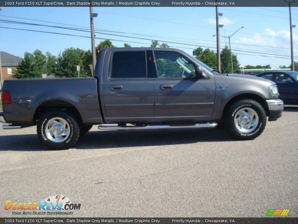 2003 Ford F150 XLT SuperCrew Dark Shadow Grey Metallic / Medium Graphite Grey Photo #6