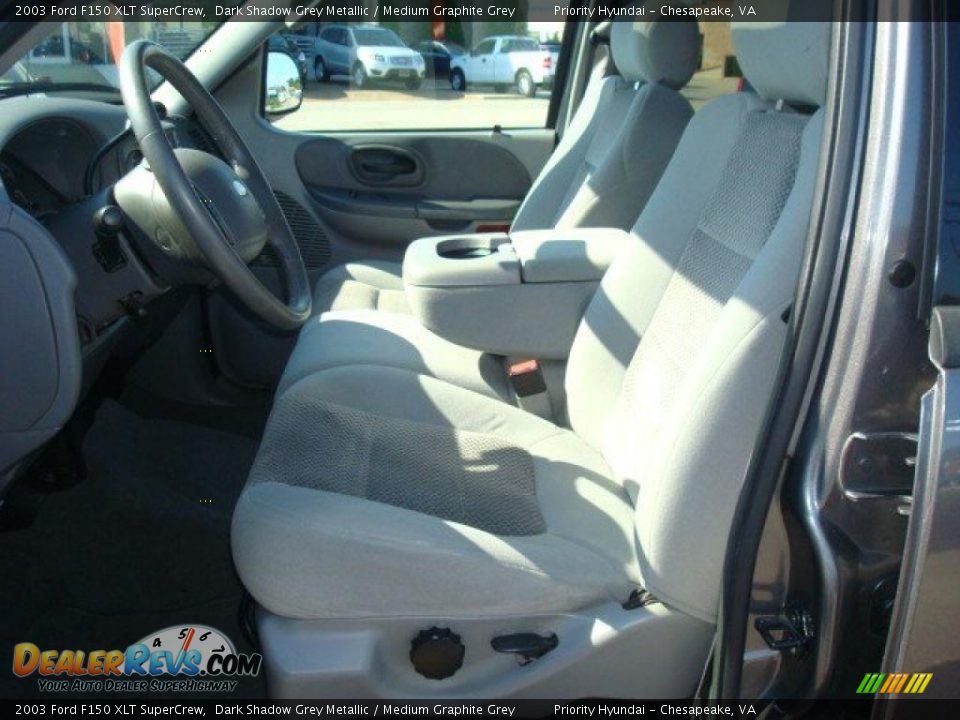 2003 Ford F150 XLT SuperCrew Dark Shadow Grey Metallic / Medium Graphite Grey Photo #9