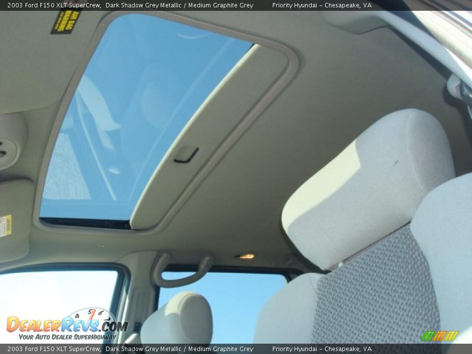 2003 Ford F150 XLT SuperCrew Dark Shadow Grey Metallic / Medium Graphite Grey Photo #10