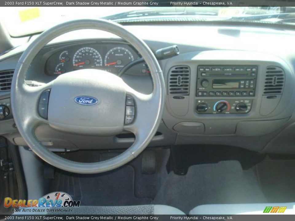 2003 Ford F150 XLT SuperCrew Dark Shadow Grey Metallic / Medium Graphite Grey Photo #12