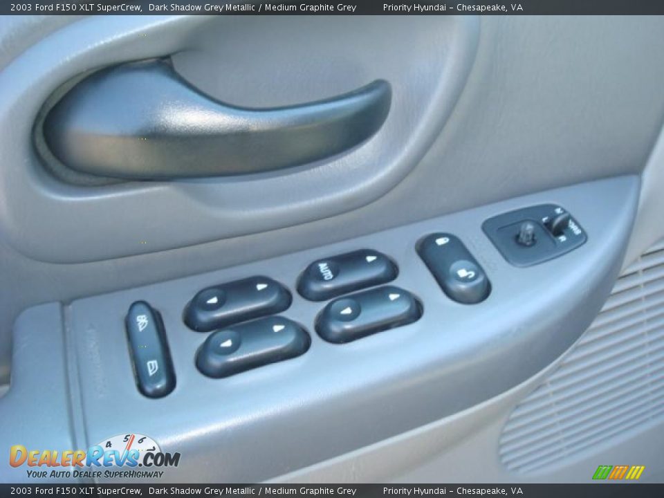 2003 Ford F150 XLT SuperCrew Dark Shadow Grey Metallic / Medium Graphite Grey Photo #13