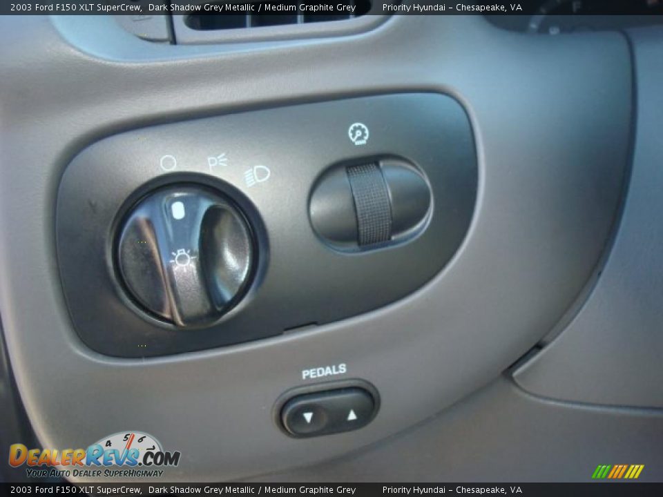 2003 Ford F150 XLT SuperCrew Dark Shadow Grey Metallic / Medium Graphite Grey Photo #14
