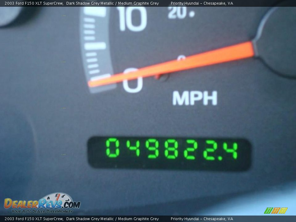 2003 Ford F150 XLT SuperCrew Dark Shadow Grey Metallic / Medium Graphite Grey Photo #20
