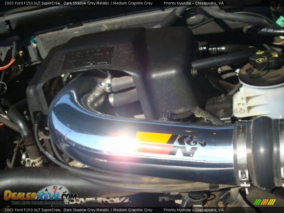 2003 Ford F150 XLT SuperCrew Dark Shadow Grey Metallic / Medium Graphite Grey Photo #28