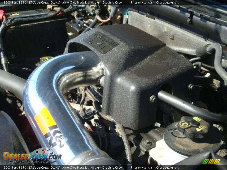 2003 Ford F150 XLT SuperCrew Dark Shadow Grey Metallic / Medium Graphite Grey Photo #30