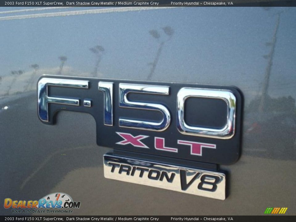 2003 Ford F150 XLT SuperCrew Dark Shadow Grey Metallic / Medium Graphite Grey Photo #31