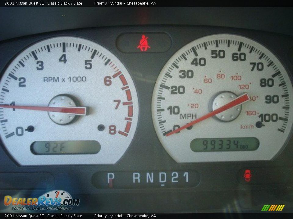 2001 Nissan Quest SE Classic Black / Slate Photo #19