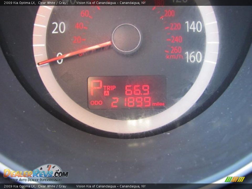 2009 Kia Optima LX Clear White / Gray Photo #2