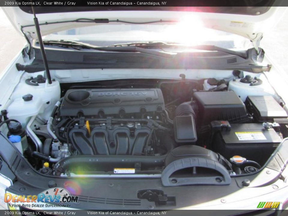 2009 Kia Optima LX Clear White / Gray Photo #3