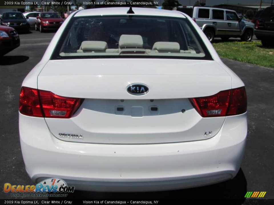 2009 Kia Optima LX Clear White / Gray Photo #8