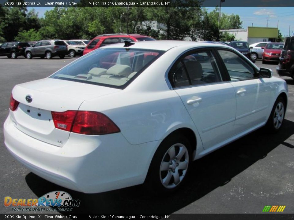 2009 Kia Optima LX Clear White / Gray Photo #9