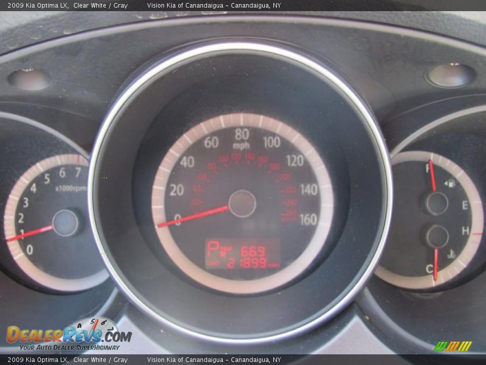 2009 Kia Optima LX Clear White / Gray Photo #12