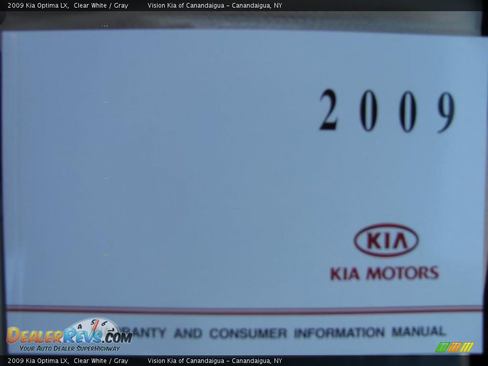 2009 Kia Optima LX Clear White / Gray Photo #15