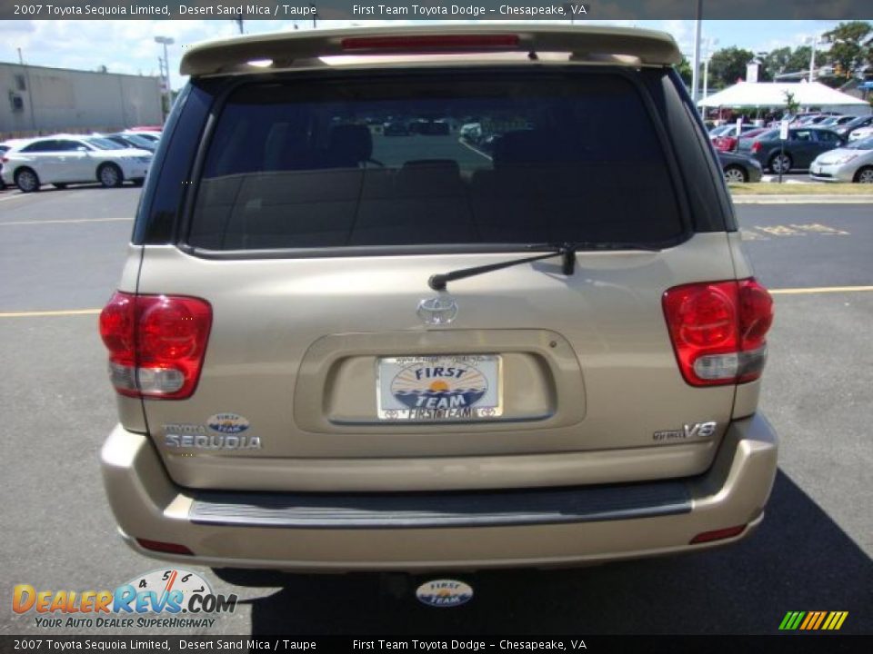 2007 Toyota Sequoia Limited Desert Sand Mica / Taupe Photo #4
