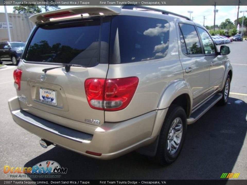 2007 Toyota Sequoia Limited Desert Sand Mica / Taupe Photo #5
