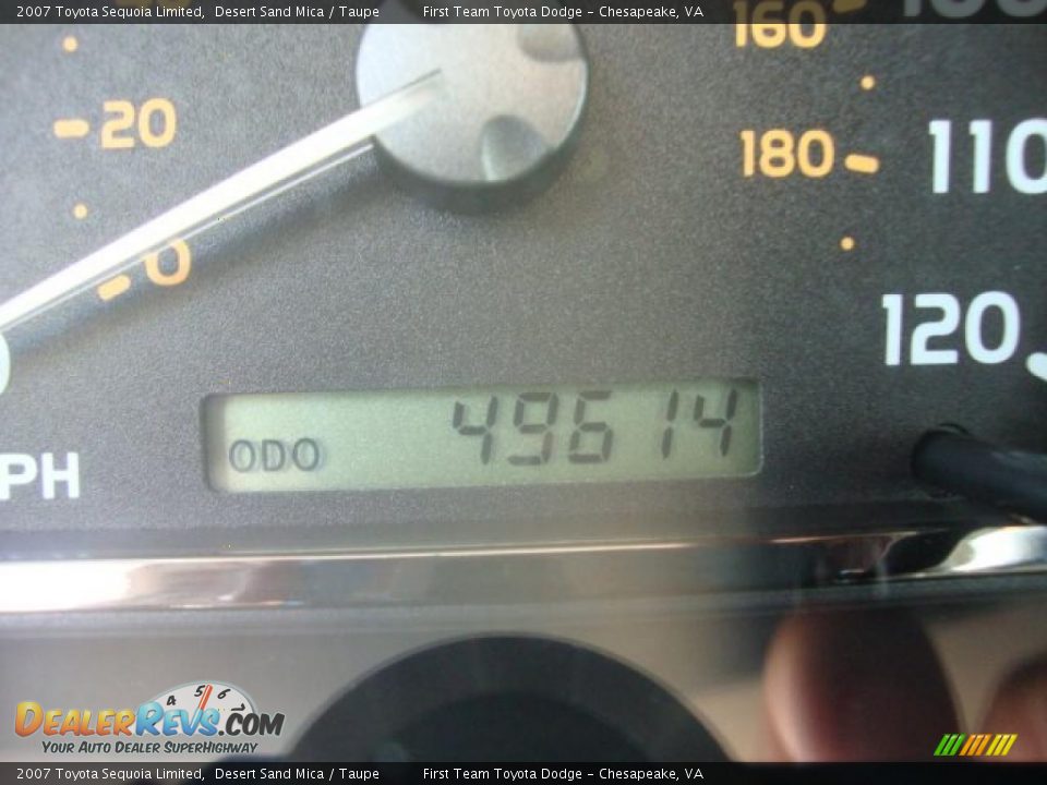 2007 Toyota Sequoia Limited Desert Sand Mica / Taupe Photo #20