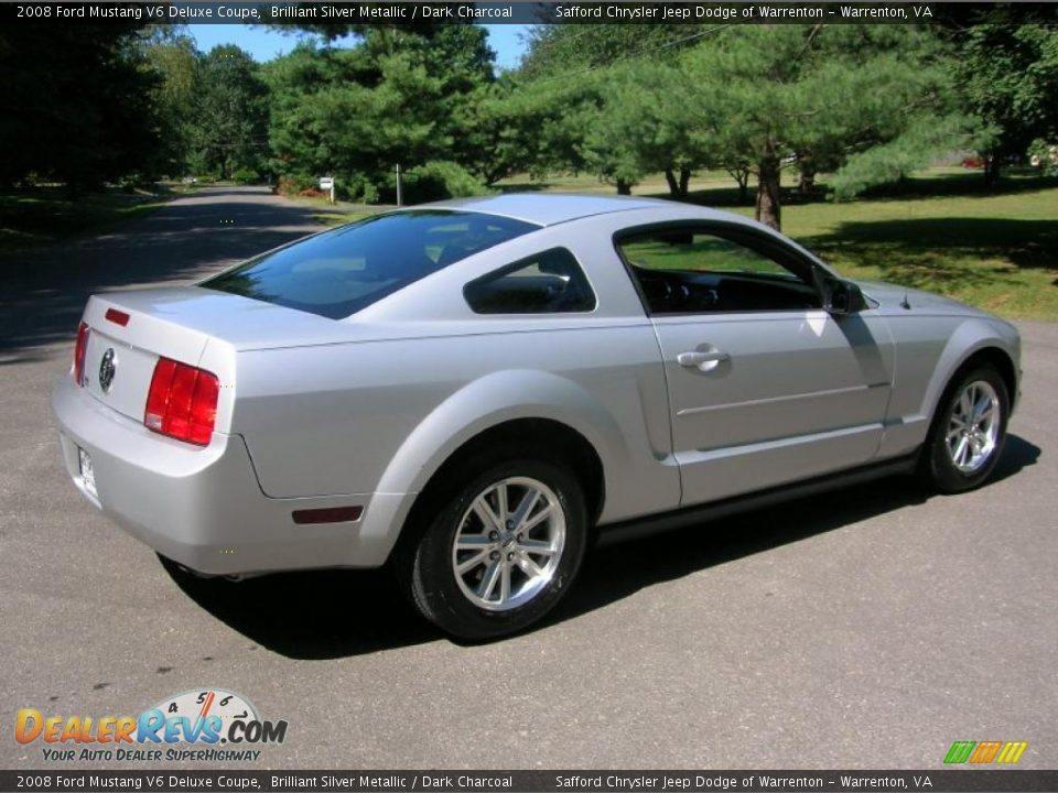 2008 Ford Mustang V6 Deluxe Coupe Brilliant Silver Metallic / Dark Charcoal Photo #2