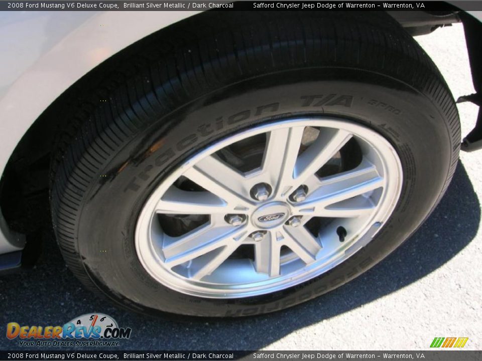 2008 Ford Mustang V6 Deluxe Coupe Brilliant Silver Metallic / Dark Charcoal Photo #6