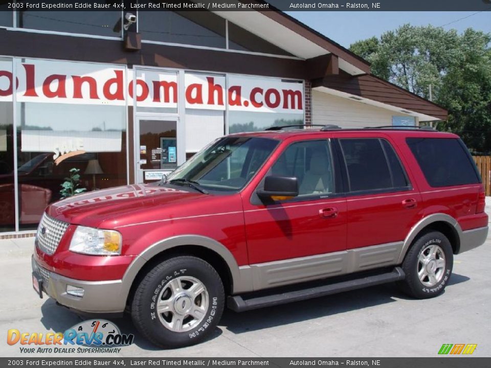 2003 Ford Expedition Eddie Bauer 4x4 Laser Red Tinted Metallic / Medium Parchment Photo #2