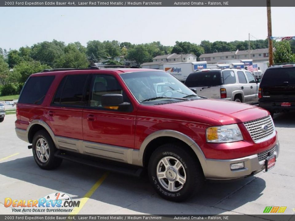 2003 Ford Expedition Eddie Bauer 4x4 Laser Red Tinted Metallic / Medium Parchment Photo #3