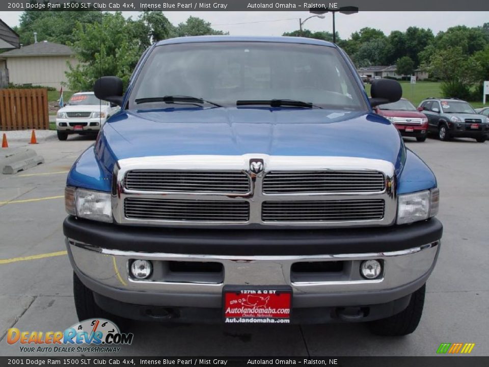 2001 Dodge Ram 1500 SLT Club Cab 4x4 Intense Blue Pearl / Mist Gray Photo #7