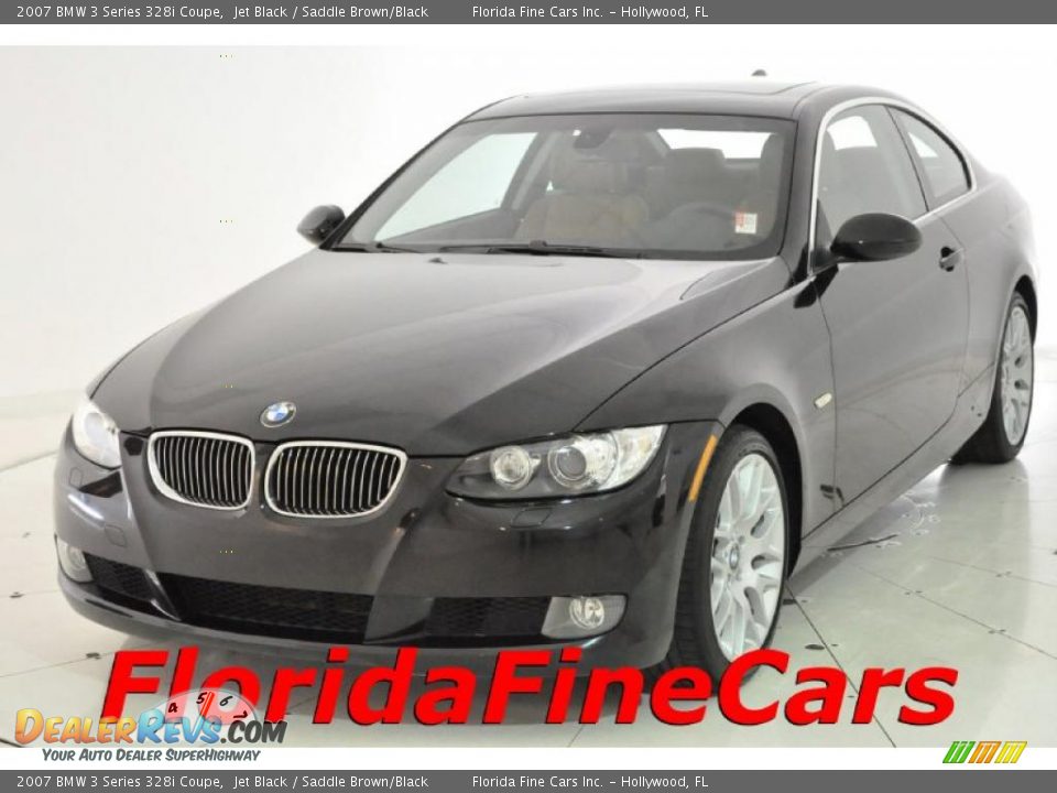 2007 BMW 3 Series 328i Coupe Jet Black / Saddle Brown/Black Photo #1