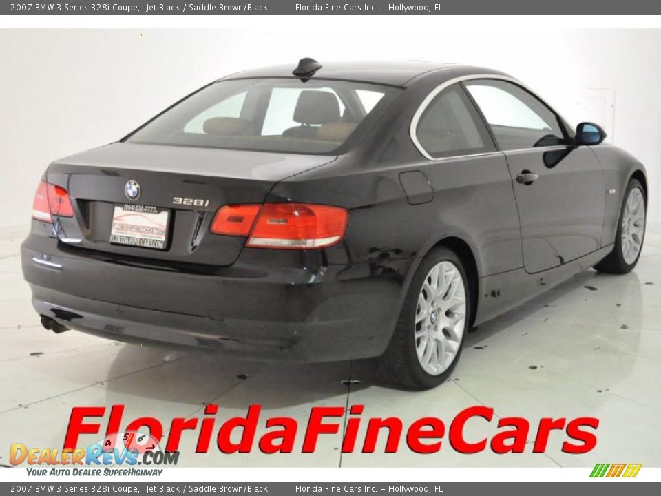 2007 BMW 3 Series 328i Coupe Jet Black / Saddle Brown/Black Photo #2