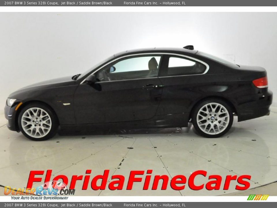 2007 BMW 3 Series 328i Coupe Jet Black / Saddle Brown/Black Photo #3