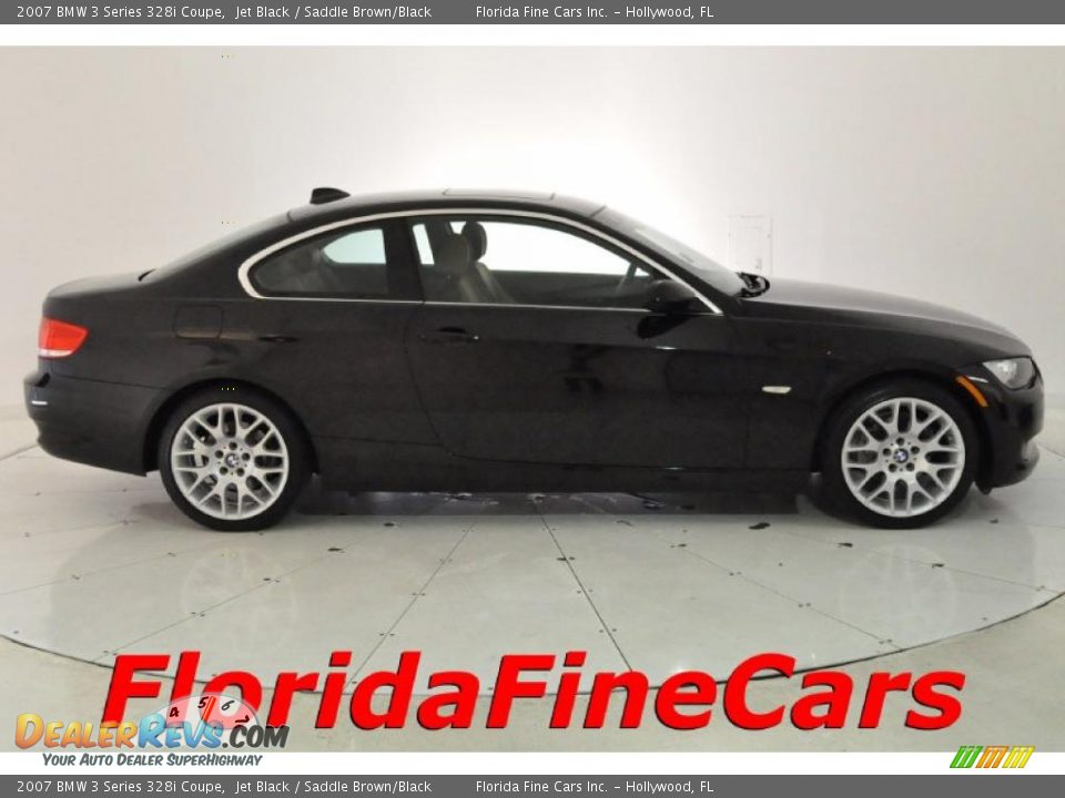 2007 BMW 3 Series 328i Coupe Jet Black / Saddle Brown/Black Photo #4