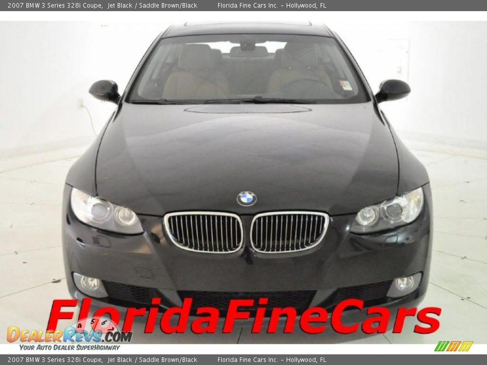 2007 BMW 3 Series 328i Coupe Jet Black / Saddle Brown/Black Photo #5