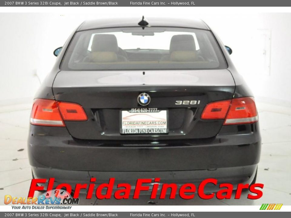 2007 BMW 3 Series 328i Coupe Jet Black / Saddle Brown/Black Photo #6