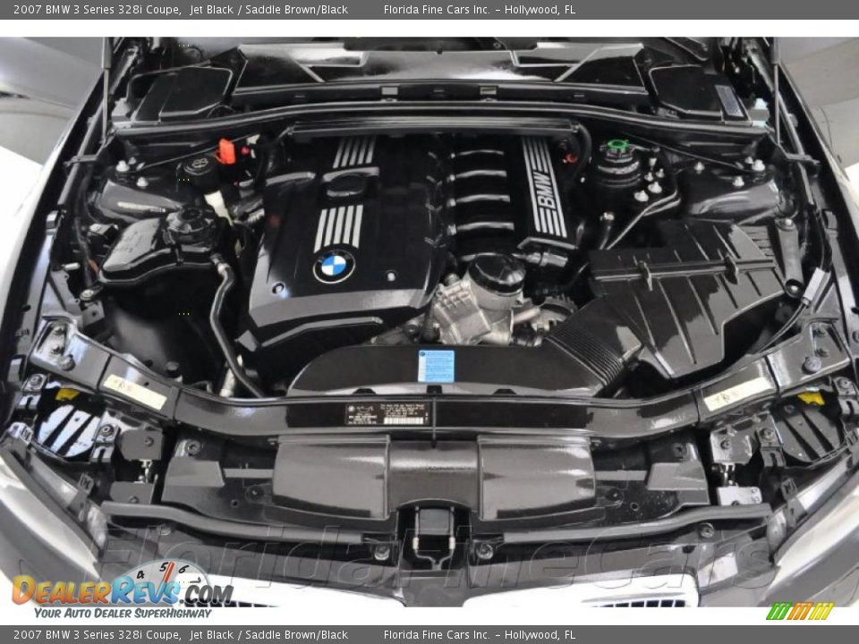 2007 BMW 3 Series 328i Coupe Jet Black / Saddle Brown/Black Photo #9