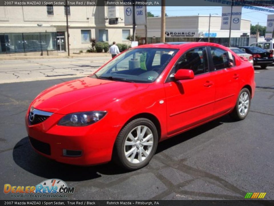 2007 Mazda MAZDA3 i Sport Sedan True Red / Black Photo #1