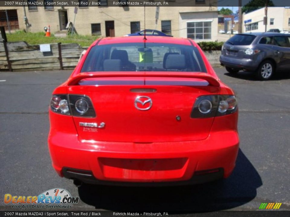2007 Mazda MAZDA3 i Sport Sedan True Red / Black Photo #4
