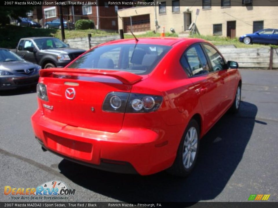 2007 Mazda MAZDA3 i Sport Sedan True Red / Black Photo #5