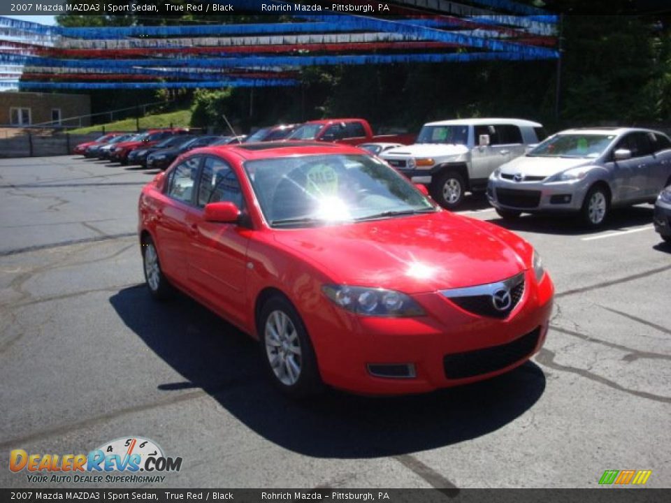 2007 Mazda MAZDA3 i Sport Sedan True Red / Black Photo #10