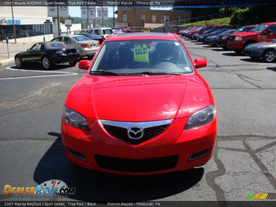 2007 Mazda MAZDA3 i Sport Sedan True Red / Black Photo #11
