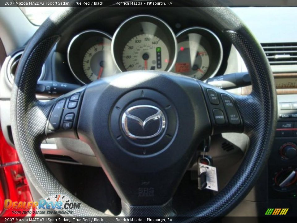 2007 Mazda MAZDA3 i Sport Sedan True Red / Black Photo #17
