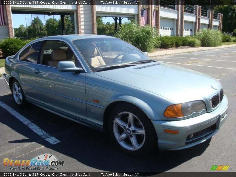 2002 BMW 3 Series 325i Coupe Grey Green Metallic / Sand Photo #8