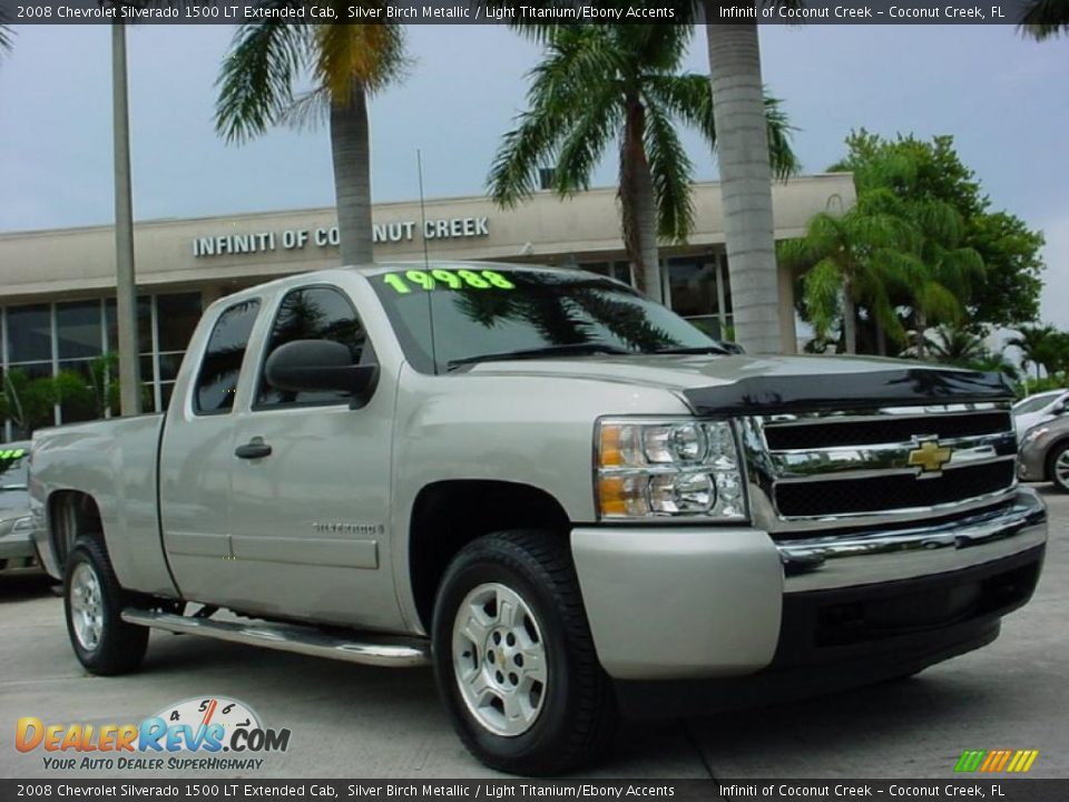 2008 Chevrolet Silverado 1500 LT Extended Cab Silver Birch Metallic / Light Titanium/Ebony Accents Photo #1